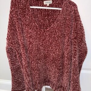 Listicle Rose Oversized Sweater